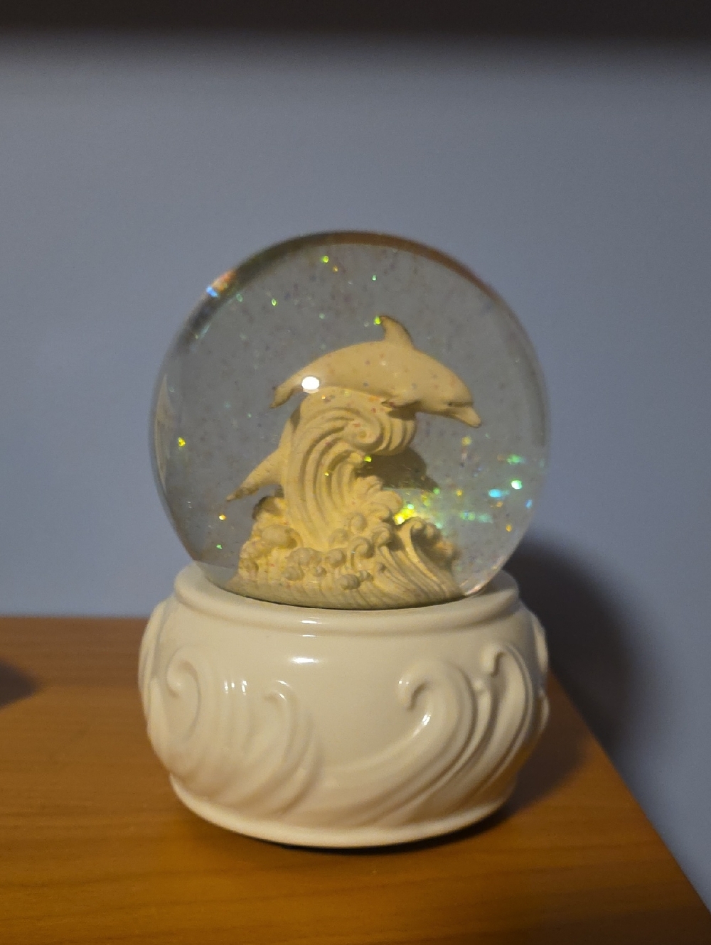 Dolphin Musical Snow Globe